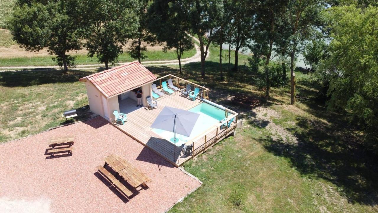 Cocoon, bord de lac, piscine chauffée 11 per Plieux Exterior foto