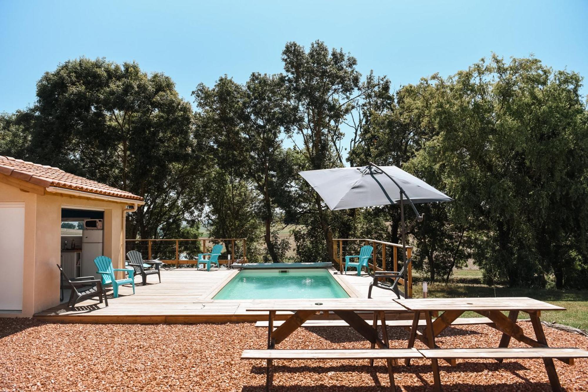 Cocoon, bord de lac, piscine chauffée 11 per Plieux Habitación foto